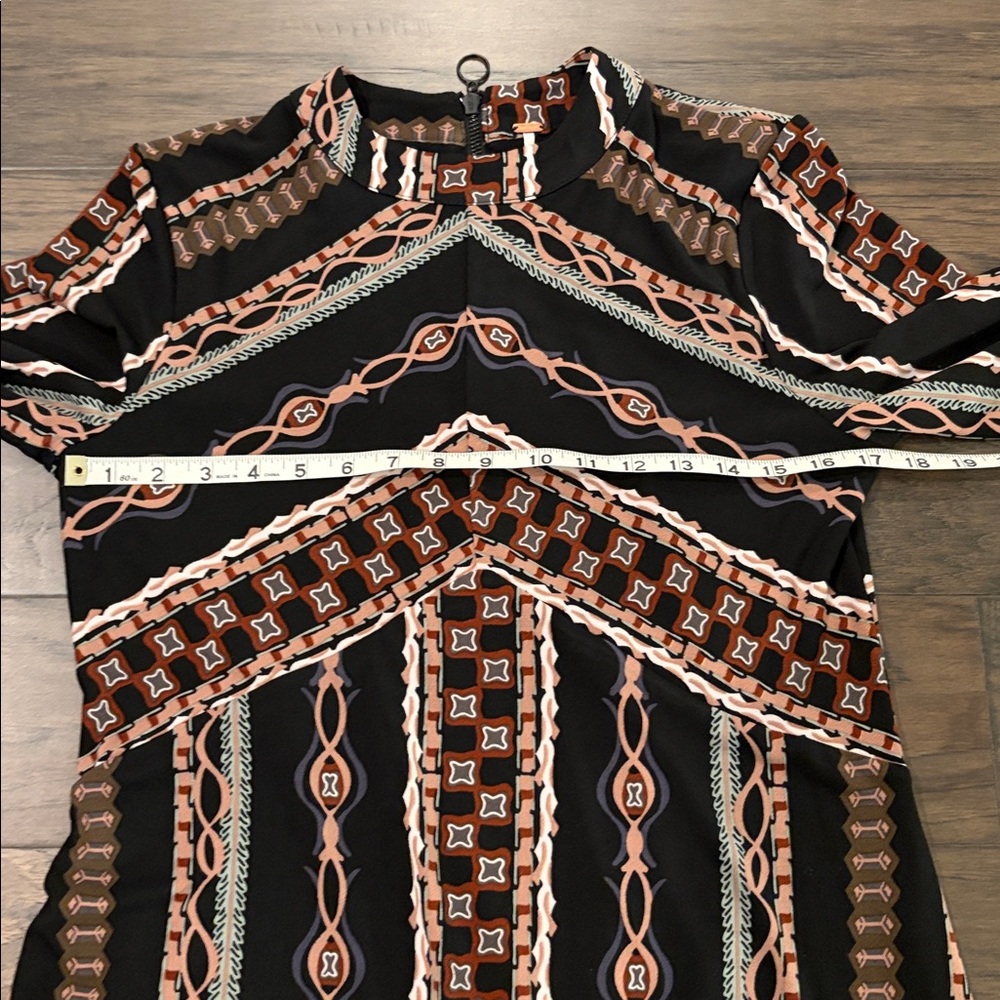 New With Tags Free People Stella Print Long Sleeve Dress Sz L - Picture 8 of 10